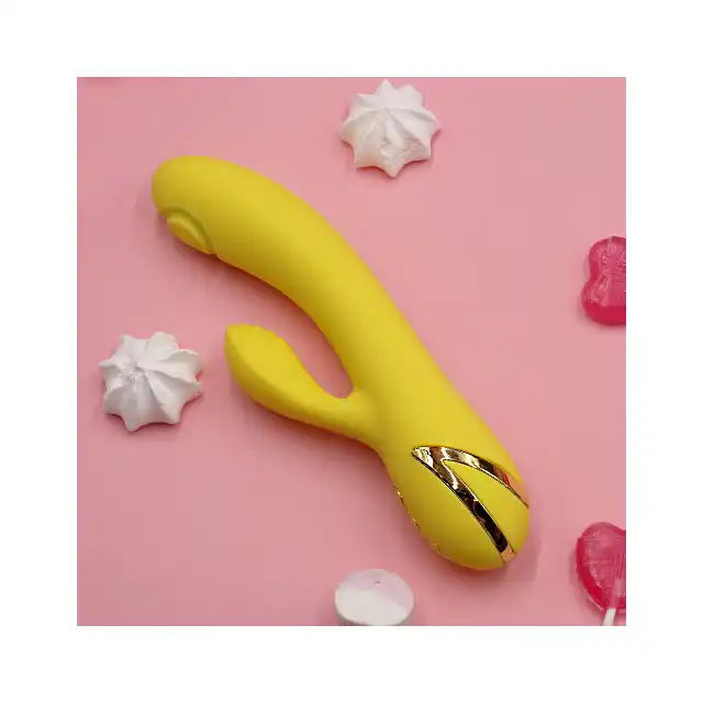 Calexotics - San Diego Seduction Yellow - wibrator z króliczkiem. Końcówka z ruchem pulsacyjnym do perfekcyjnej stymulacji punktu G 
