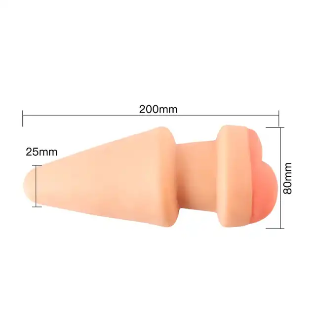 Kiotos - Butt Plug Masturbator 2 in 1. Masturbator i korek analny w jednym. Cyberskóra, teksturowany rękaw i kształtne pośladki!