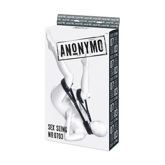Toyfa - Anonymo Fixing Sling. Idealne ograniczenie nóg. Całkowita wygoda, miękki pasek za kark oraz regulowane zapięcia na nogi