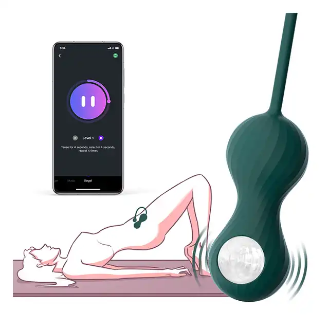 Magic Motion - Crystal Duo Smart Kegel. Zestaw 3 kulek gejszy. 2 sterowane na aplikację. Nieograniczony zasięg. 