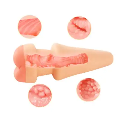 Kiotos - Butt Plug Masturbator 2 in 1. Masturbator i korek analny w jednym. Cyberskóra, teksturowany rękaw i kształtne pośladki!