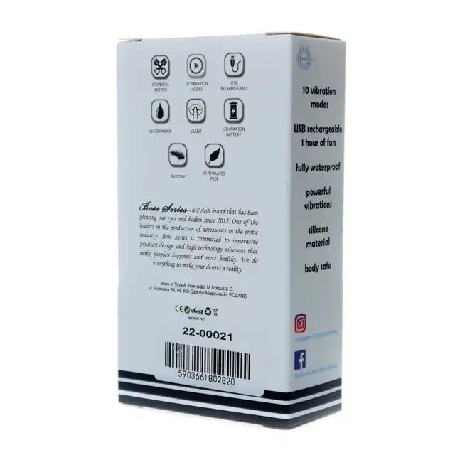 Boss Series - Lipstic Vibrator. Dyskretny i wydajny wibrator w kształcie szminki. Smukły, stylowy i zawsze gotowy na przygodę.