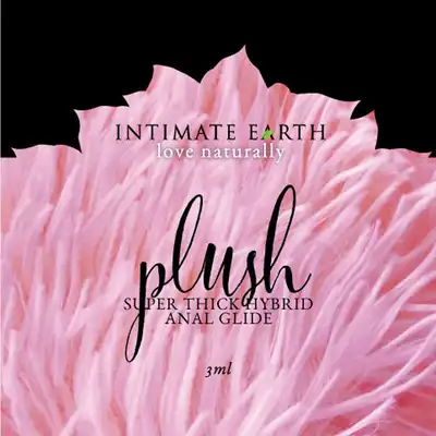 Intimate Earth - Plush Anal Gel 3 ml. Próbka gęstego wodno-silikonowego analnego lubrykantu z lukrecją 