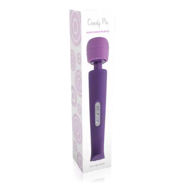 Candy Pie - Magic Wand Purple. Potężny wibrator typu magiczna róźdżka do stymulacji łechtaczki i masażu ciała.  Elegancki design w kolorze soczystej śliwki