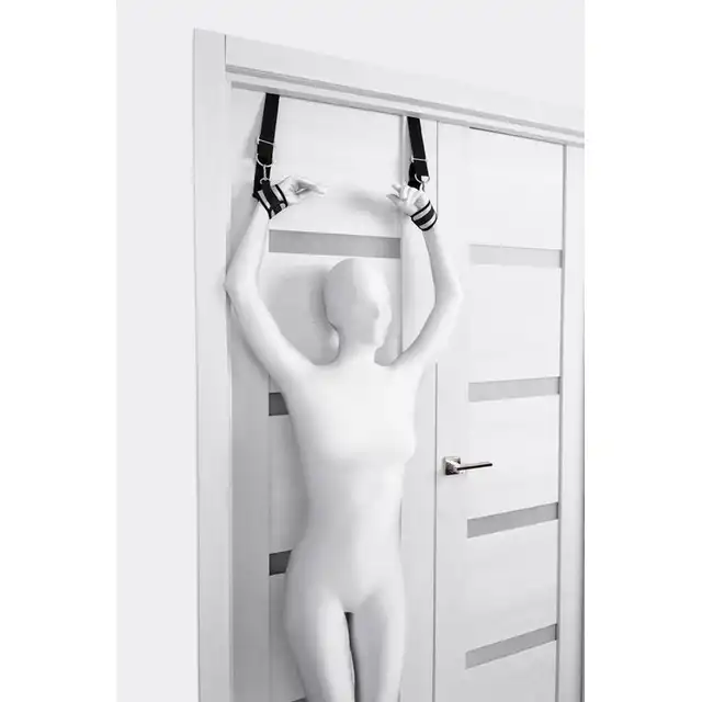 Toyfa - Anonymo Hand Clamps. Nietypowe kajdanki na nadgarstki do mocowania na drzwi. Unieruchom swojego partnera i zrób z nim to o czym pragniesz
