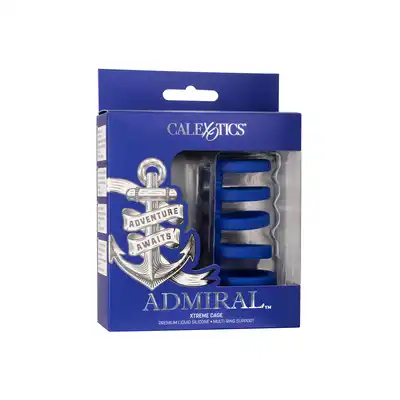 Admiral - Xtreme Cock Cage. Silikonowa klatka na penisa w formie 5 ringów erekcyjnych. Zwiększenie wytrzymałości i doskonałe wsparcie erekcji. Odkryj nowe niezbadane terytoria przyjemności