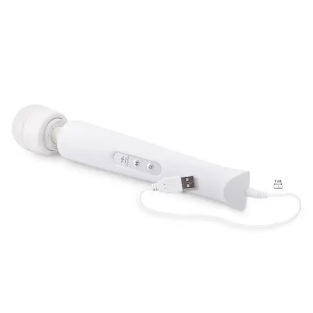 Candy Pie - Magic Wand White. Potężny wibrator typu magiczna róźdżka do stymulacji łechtaczki i masażu ciała. Elegancki design w śnieżnobiałym kolorze