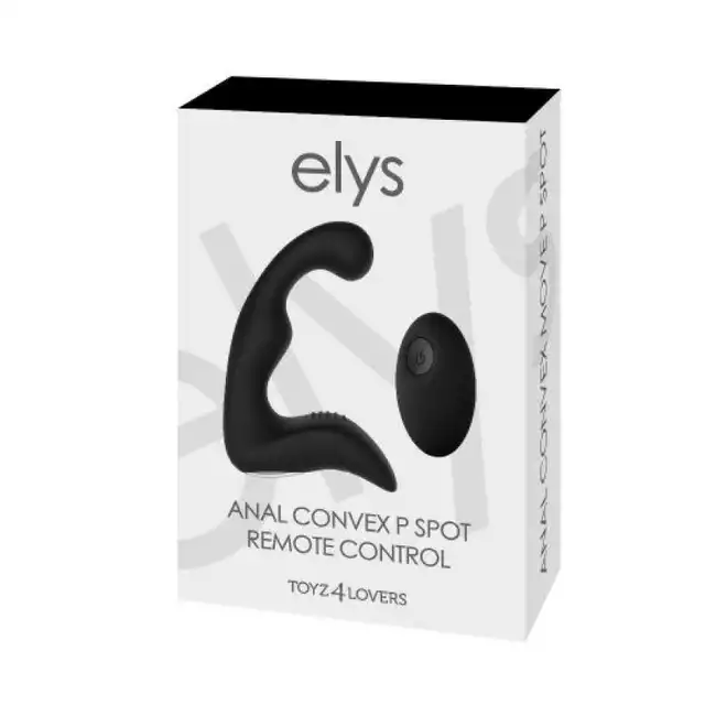Elys - Anal Convex P Spot. Wibrujący stymulator prostaty o ergonomicznym kształcie, 9 funkcji wibracji sterowane pilotem