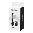 Power Pocket - Dirty Mind. Wibrujące jajeczko sterowane na pilota. Nowoczesny design w połączeniu z elegancką kolorystyką