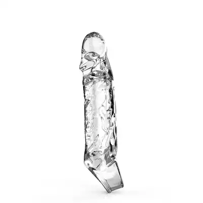 Toy Joy - Extension Sleeve Medium. Transparentna realistyczna nakładka na penisa 16 cm długości 
