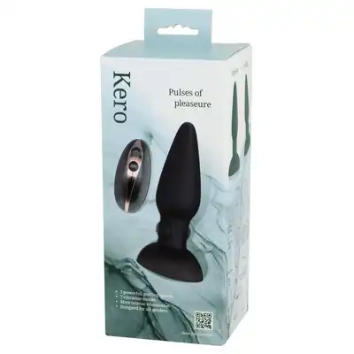Seven Creations - Kero Pulsating Buttplug. Wibrujący korek analny z pulsującymi kuleczkami w trzonie. Zdalnie sterowany plug z super mocnymi wibracjami i pulsacjami