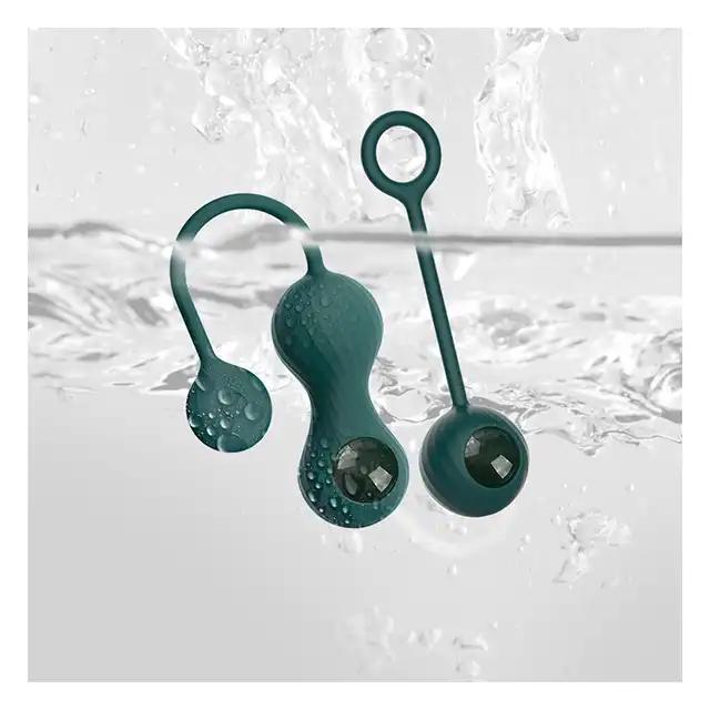 Magic Motion - Crystal Duo Smart Kegel. Zestaw 3 kulek gejszy. 2 sterowane na aplikację. Nieograniczony zasięg. 