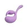 Calexotics - Elle Liquid Silicone Dual Flicker Purple - wibrator premium o ergonomicznym kształcie z wyjątkowym króliczkiem do stymulacji