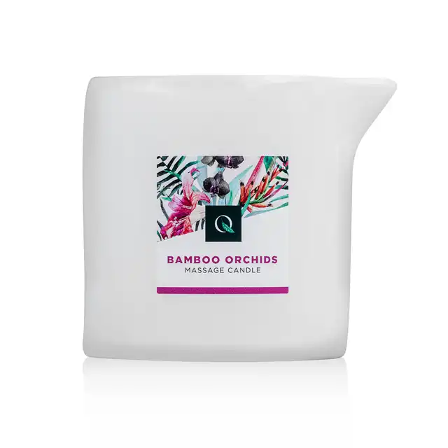 Exotiq - Massage Candle Bamboo Orchids 200g. Duża świeca do masażu na bazie olejku kokosowego. Cudowny zapach orchidei. Mega Sale!