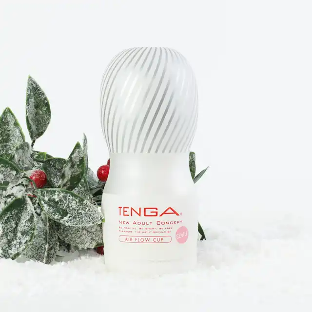 Tenga - Air Flow Cup Gentle. Masturbator w kubeczku z technologią komór powietrznych. Przyjemne ssanie 