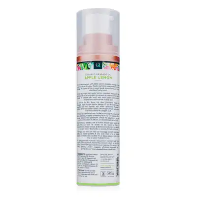 Exotiq - Massage Oil Sensual Apple Lemon. Zapachowy jadalny olejek do masażu ciała o rześkim zapachu cytryny i jabłka