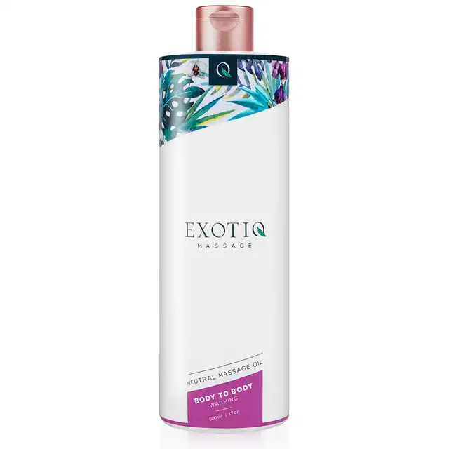Exotiq - Body To Body Warming Oil 500 ml. Rozgrzewający olejek do masażu z naturalnych składników. Zmysłowa gra wstępna gwarantowana
