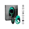 Calexotics - Link Up Remote Alpha Ring Green - podwójny ring na penisa i jądra. Zdalnie sterowany pilot