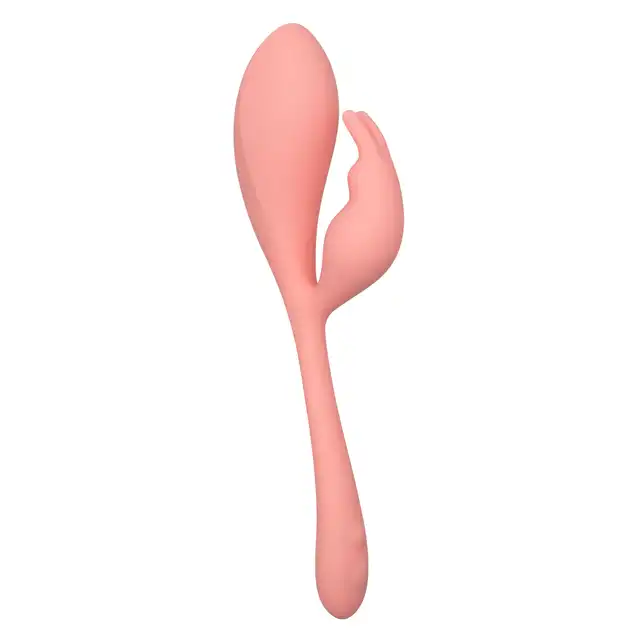 Calexotics - Elle Liquid Silicone Bunny Pink - wibrator premium o ergonomicznym kształcie z wyjątkowym króliczkiem do stymulacji