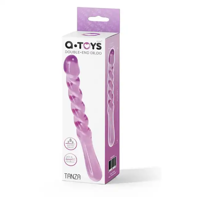 A-Toys - Tanza. Elastyczne dildo podwójne. Dwie różne powierzchnie stymulacyjne dla zupełnie personalnych doznań