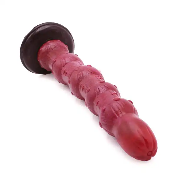 Kiotos Monstar - Beast 45. Mega długie zwierzęce dildo z 4 zgrubieniami. 37,5 cm długości, 5,7 cm średnicy