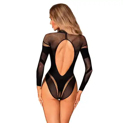 Obsessive - B135 body XL/XXL - seksowne body wykonane z przyjemnej dzianiny. Otwarty krok