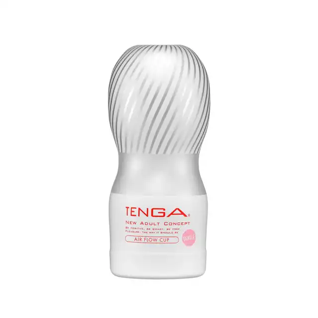 Tenga - Air Flow Cup Gentle. Masturbator w kubeczku z technologią komór powietrznych. Przyjemne ssanie 