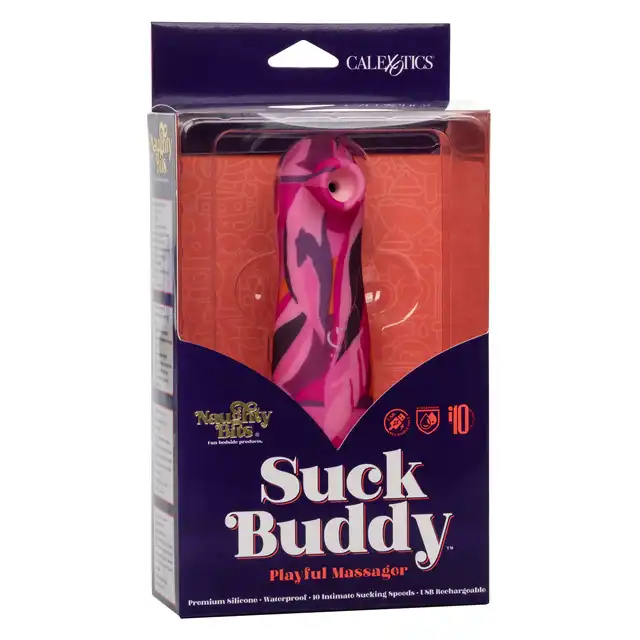 Calexotics - Suck Buddy. Wibrator ciśnieniowy z 10 funkcjami orgazmicznej przyjemności. Jedyny w swoim rodzaju design i specjalnie wyprofilowana końcówka do stymulacji łechtaczki