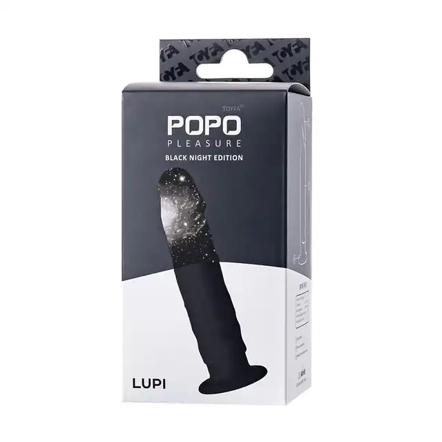 Toyfa - Popo Pleasure Lupi. Realistyczne dildo analne w czarnym kolorze. Szczegółowe wykonanie i wysokiej klasy design to idealne połączenie dla miłośników penetracji analnej