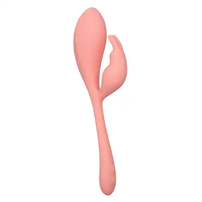 Calexotics - Elle Liquid Silicone Bunny Pink - wibrator premium o ergonomicznym kształcie z wyjątkowym króliczkiem do stymulacji