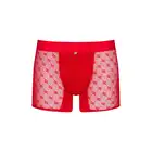 Obsessive - Obsessiver Boxers L/XL. Seksowne czerwone bokserki męskie. Pół transparentne wstawki materiału wzbudzą zainteresowanie Twojej partnerki