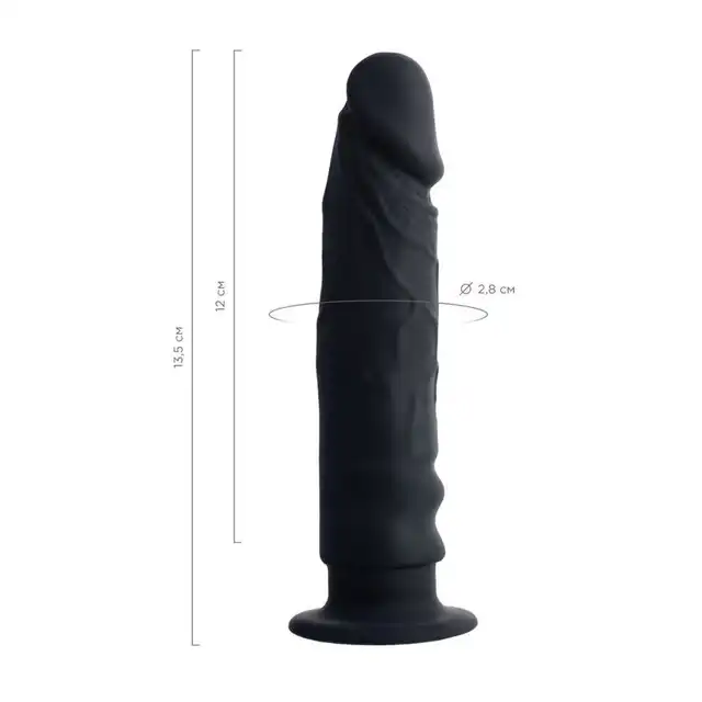 Toyfa - Popo Pleasure Lupi. Realistyczne dildo analne w czarnym kolorze. Szczegółowe wykonanie i wysokiej klasy design to idealne połączenie dla miłośników penetracji analnej