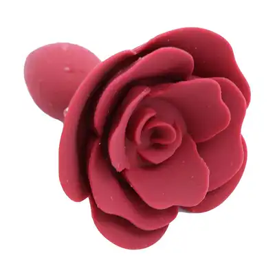 Kiotos - Red Rose Anal Plug. Zmysłowy czerwony korek analny z różą. Bardzo elegancki 