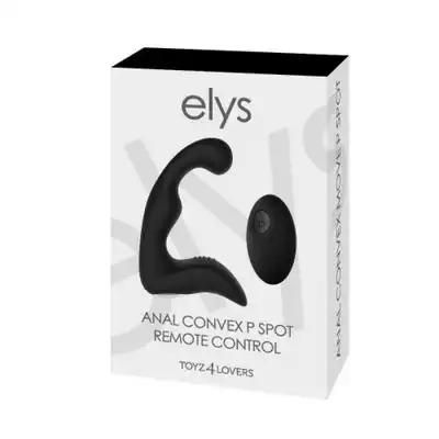 Elys - Anal Convex P Spot. Wibrujący stymulator prostaty o ergonomicznym kształcie, 9 funkcji wibracji sterowane pilotem