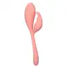 Calexotics - Elle Liquid Silicone Bunny Pink - wibrator premium o ergonomicznym kształcie z wyjątkowym króliczkiem do stymulacji