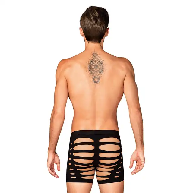 Obsessive - M104 bokserki S/M/L - męskie bokserki z odważnymi i kuszącymi wycięciami. Nowoczesny krój