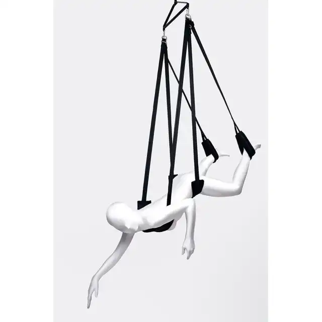 Toyfa - Anonymo Sex Swing Velvet Black. W pełni regulowana huśtawka erotyczna. Wnieście się wspólnie w przestworza przyjemności