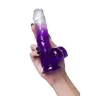 A-Toys - Radi. Dildo realistyczne o wyjątkowej kolorystyce. Bezbarwno-fioletowe! Mocna przyssawka pozwala na długie sesje bez użycia rąk