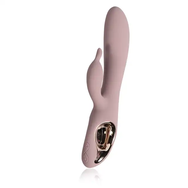 Hot Fantasy - Felicity Leno USB, Wibrator ze stymulatorem łechtaczki. Wysokiej klasy silikon i odcień pudrowego różu