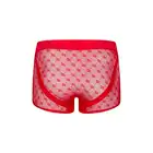 Obsessive - Obsessiver Boxers L/XL. Seksowne czerwone bokserki męskie. Pół transparentne wstawki materiału wzbudzą zainteresowanie Twojej partnerki