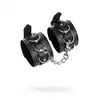 Toyfa - Anonymo Anklecuffs Black. Klasyczne kajdanki na kostki w kolorze eleganckiej czerni. Idealne dla początkujących miłośników zniewalania