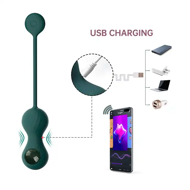 Magic Motion - Crystal Duo Smart Kegel. Zestaw 3 kulek gejszy. 2 sterowane na aplikację. Nieograniczony zasięg. 