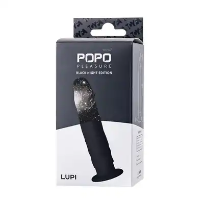 Toyfa - Popo Pleasure Lupi. Realistyczne dildo analne w czarnym kolorze. Szczegółowe wykonanie i wysokiej klasy design to idealne połączenie dla miłośników penetracji analnej