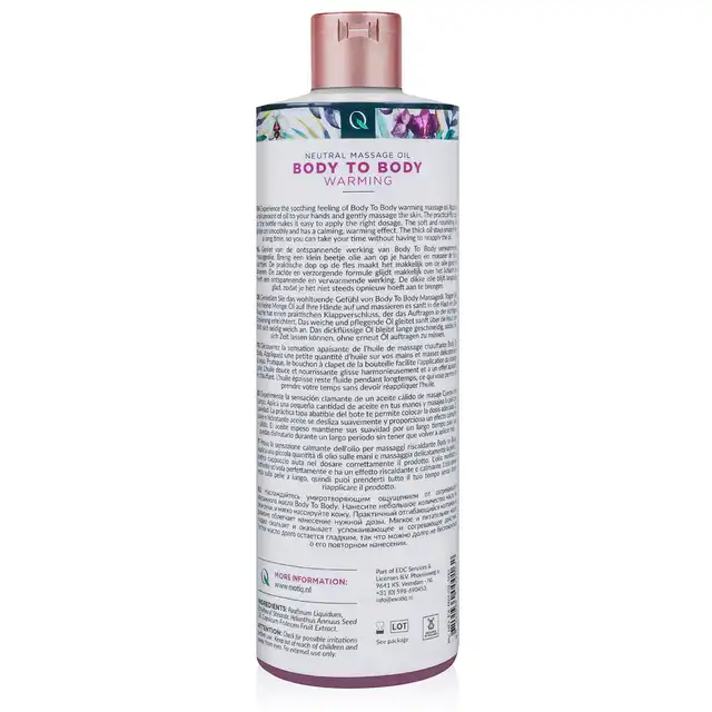 Exotiq - Body To Body Warming Oil 500 ml. Rozgrzewający olejek do masażu z naturalnych składników. Zmysłowa gra wstępna gwarantowana