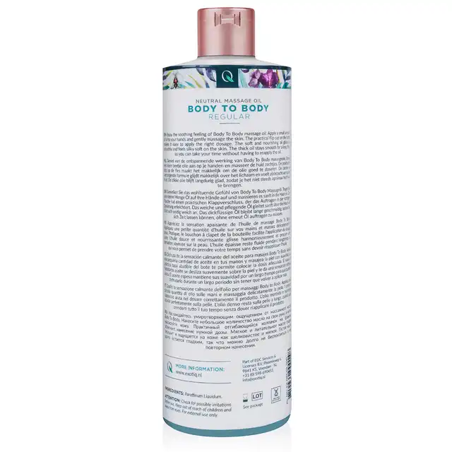 Exotiq - Body To Body Oil 500 ml. Neutralny olejek do zmysłowego masażu o doskonałym działaniu nawilżającym