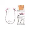 Calexotics - First Time Crystal Nipple Teasers. Ozdobne klamerki na sutki z regulowanymi zaciskami i srebrnym łańcuchem. Zdobione cukierkowo różowymi kryształkami