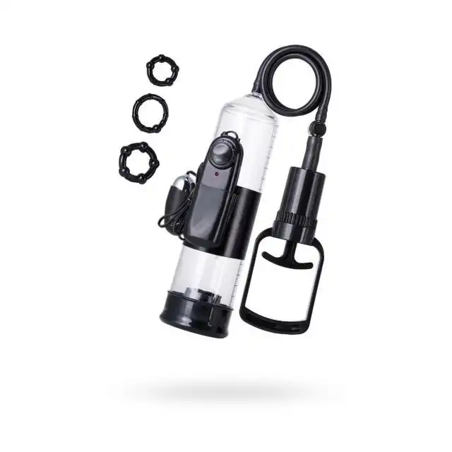 A-Toys - Vacuum Pump. Przezroczysta pompa do penisa z funkcją wibracji. Wzmocnij erekcję, powiększ penisa i stymuluj go w wyjątkowy sposób