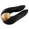 Shunga - AIKO - Intimate massager black - elegancki stymulator łechtaczki z dwoma potężnymi silnikami
