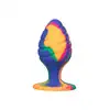 Calexotics - Cheeky Large Swirl Plug -  duży, silikonowy korek analny ze żłobieniami i oryginalną kolorystyką