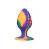 Calexotics - Cheeky Large Swirl Plug -  duży, silikonowy korek analny ze żłobieniami i oryginalną kolorystyką